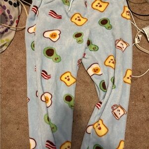 Refuge Kids Pajama Bottoms with Avocado and Toast Pattern